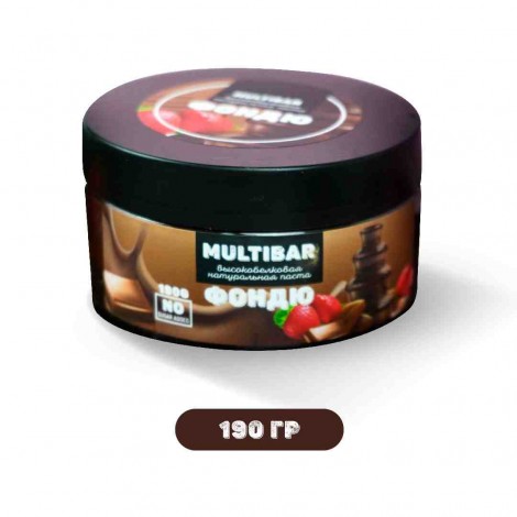 Паста «Фондю» темная с какао высокобелковая (без сахара) MULTIBAR 190 гр